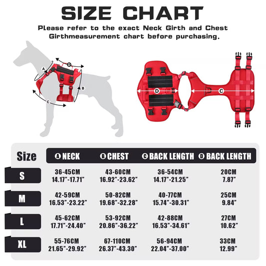 Durable Nylon Service Dog Harness