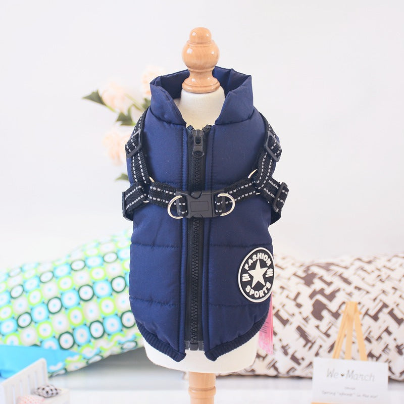 🐶 Warm Waterproof Dog Jacket with Harness
