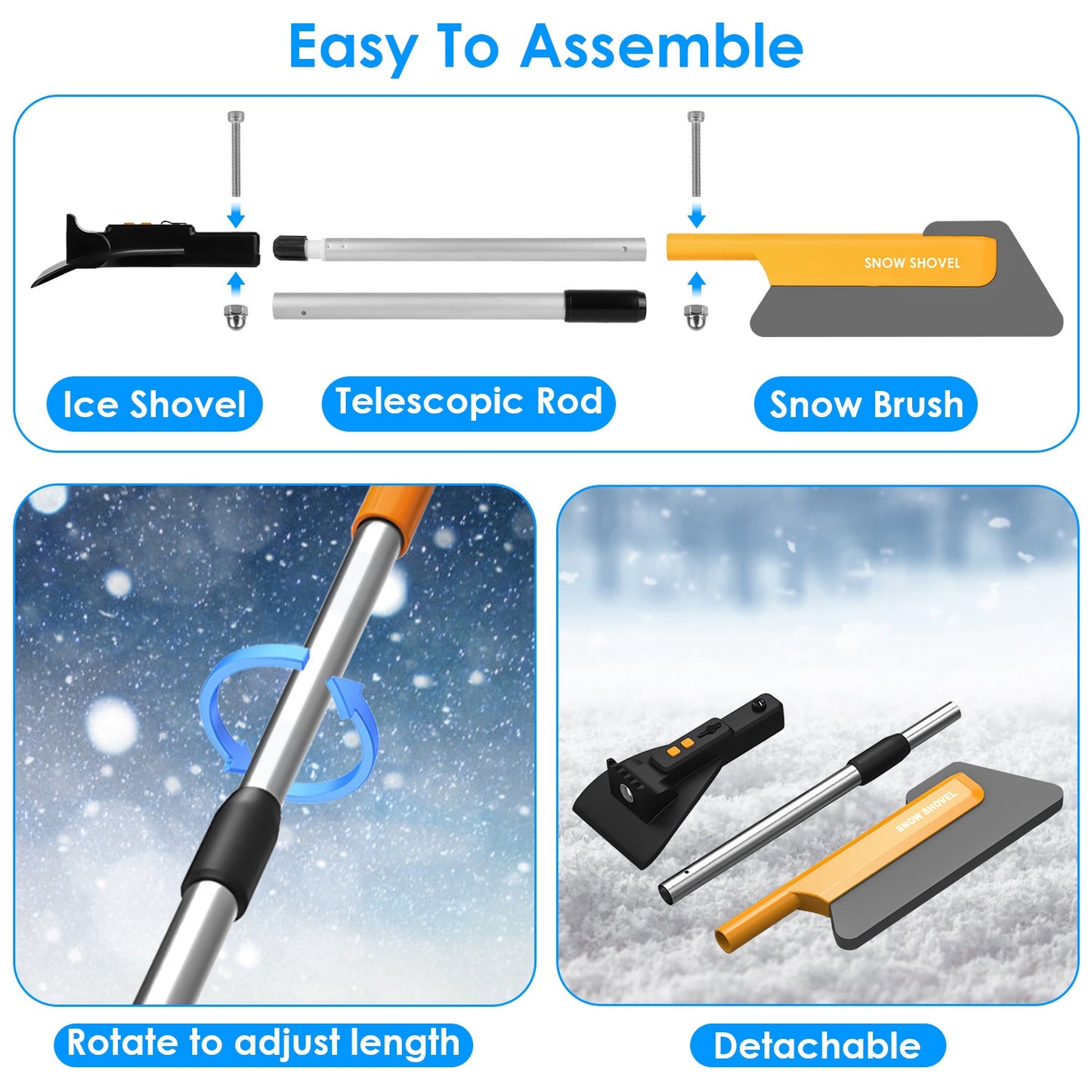 Multi-Function Car Snow Removal Tool