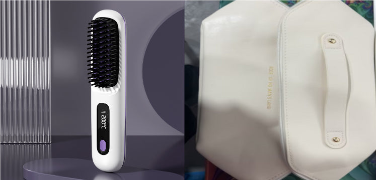 Cordless 2-in-1 Hair Straightener Brush