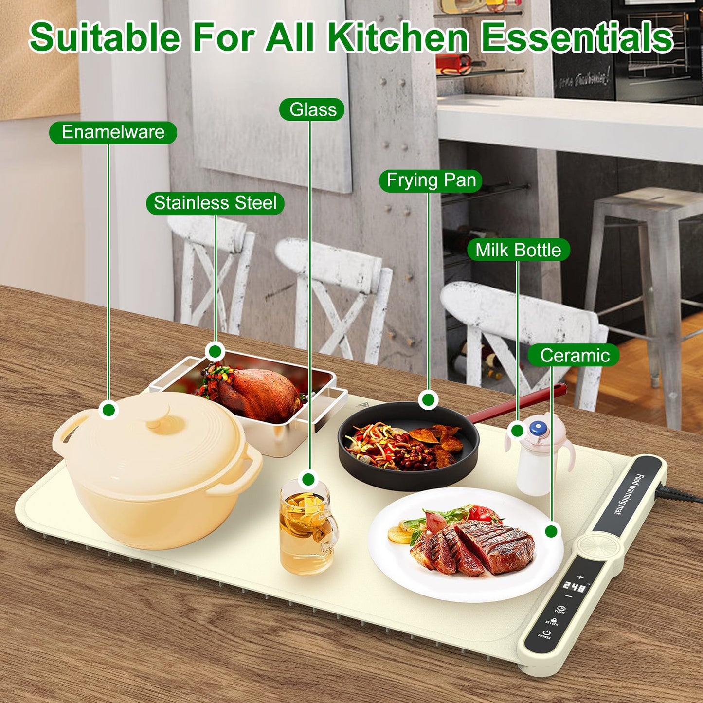 Roll-Up Silicone Food Warming Mat
