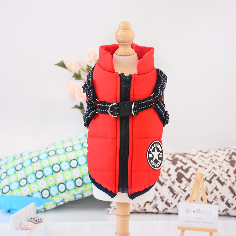 🐶 Warm Waterproof Dog Jacket with Harness