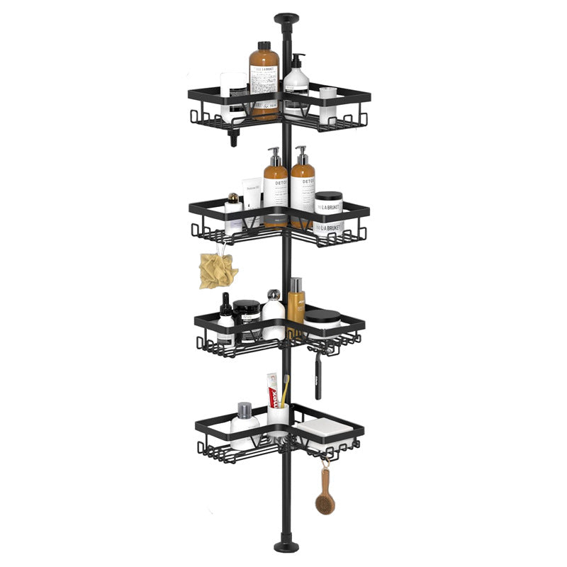 Adjustable No-Drill Bathroom Storage Rack