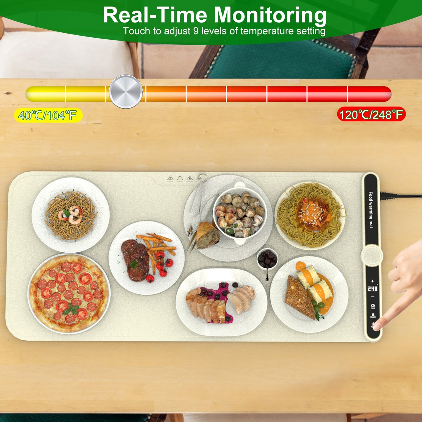 Roll-Up Silicone Food Warming Mat