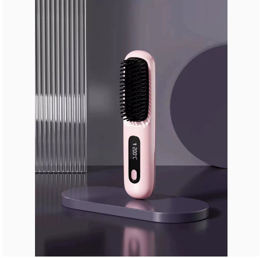 Cordless 2-in-1 Hair Straightener Brush