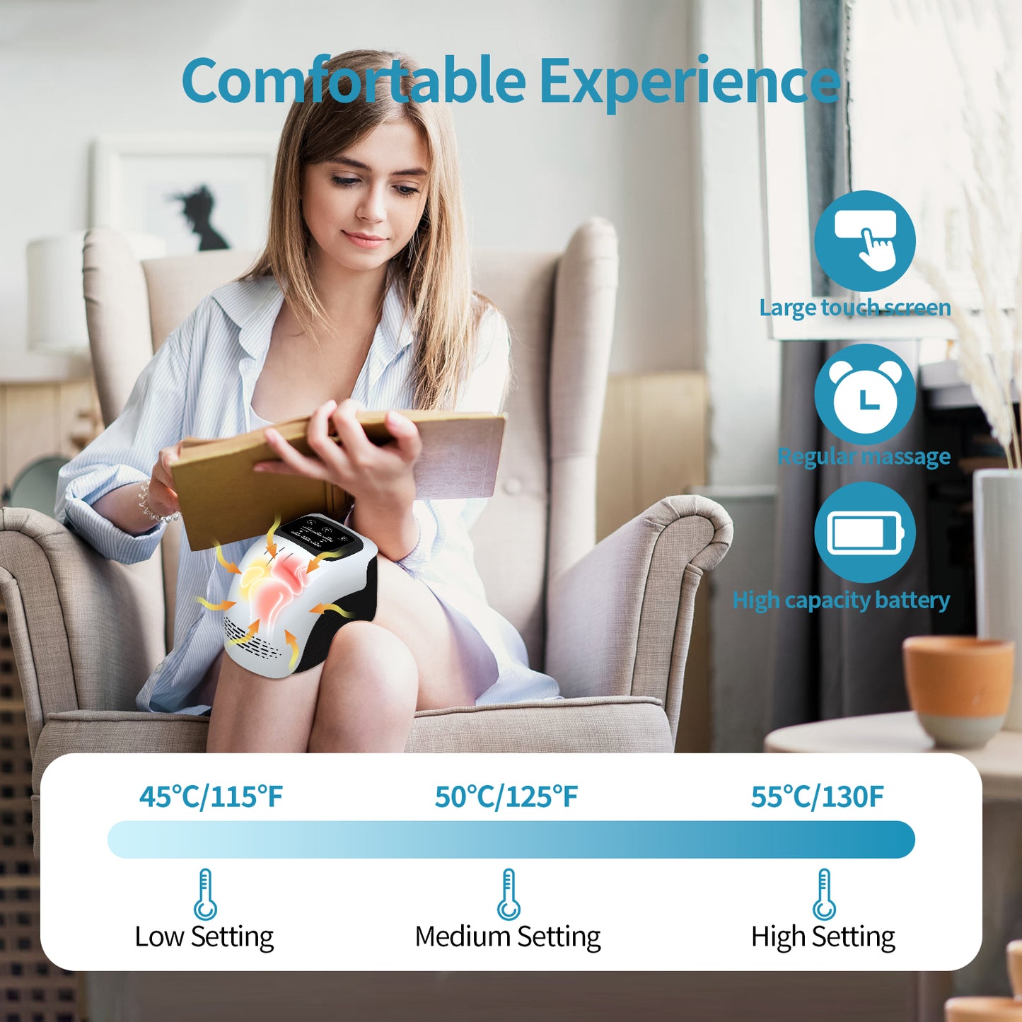 Intelligent Knee Massager with Heat