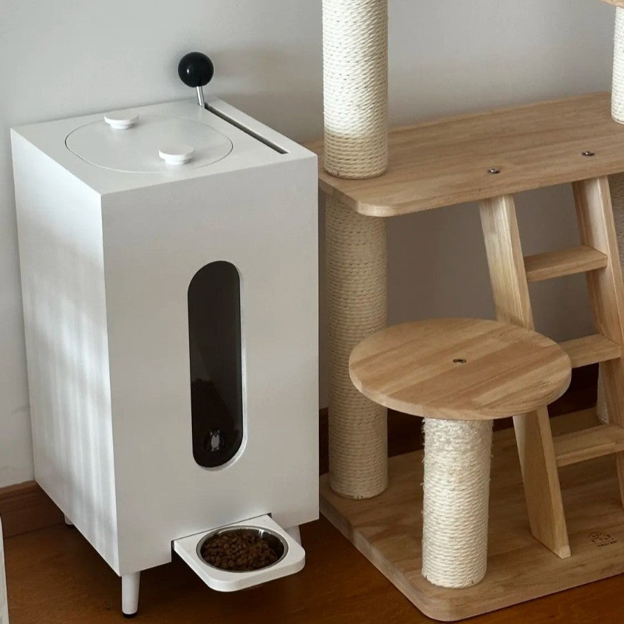 Premium Wooden Elevated Pet Feeder