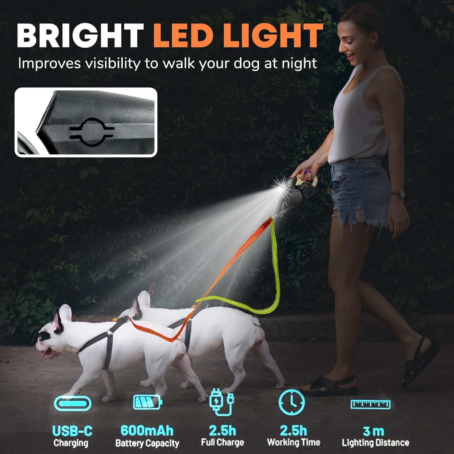 Dual Dog Retractable Leash