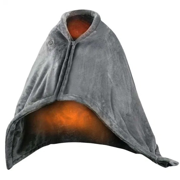 Portable USB Heated Poncho Blanket