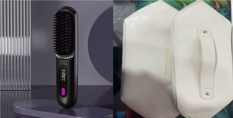 Cordless 2-in-1 Hair Straightener Brush