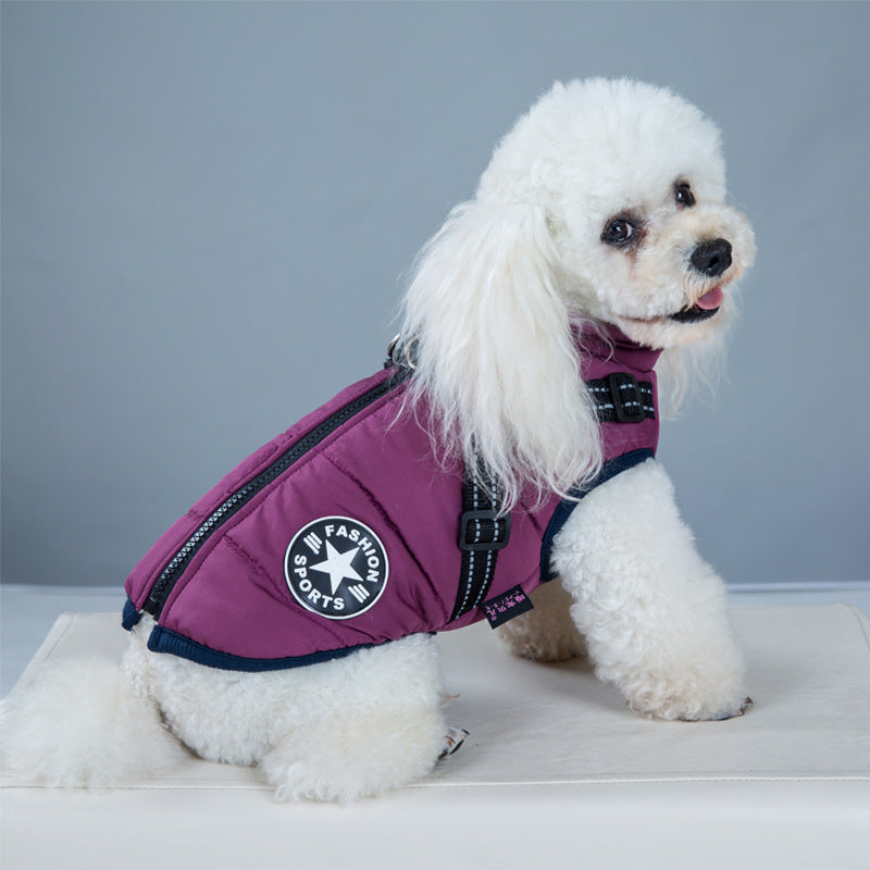 🐶 Warm Waterproof Dog Jacket with Harness
