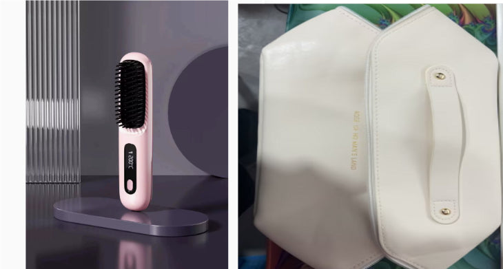 Cordless 2-in-1 Hair Straightener Brush