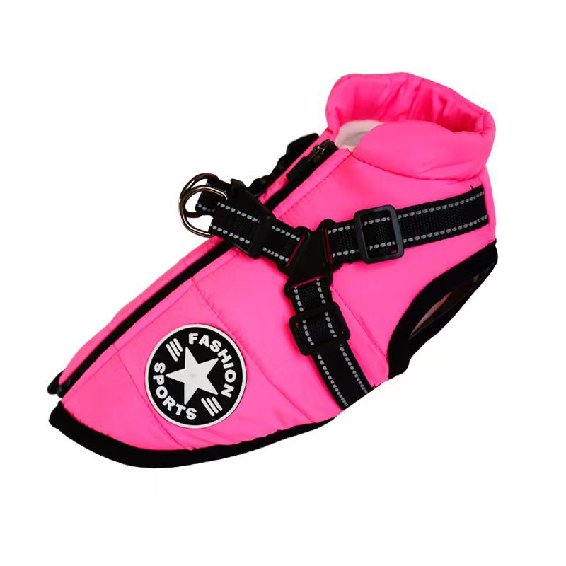 🐶 Warm Waterproof Dog Jacket with Harness