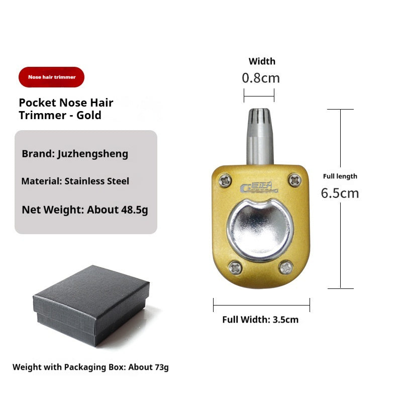 Manual Stainless Steel Nose Hair Trimmer