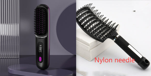 Cordless 2-in-1 Hair Straightener Brush