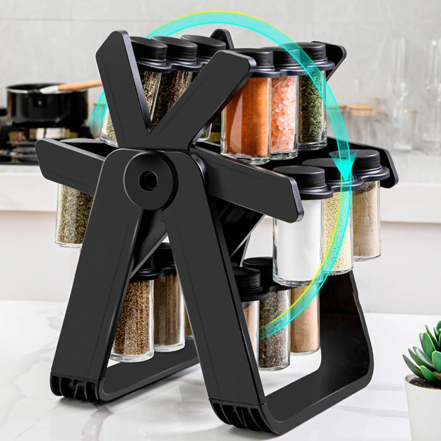 360° Rotating Kitchen Spice Rack