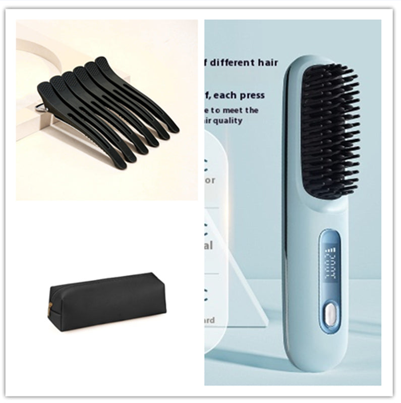 Cordless 2-in-1 Hair Straightener Brush