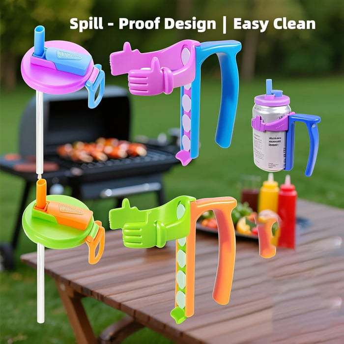 Universal Anti-Leak Cup Lid & Straw Holder