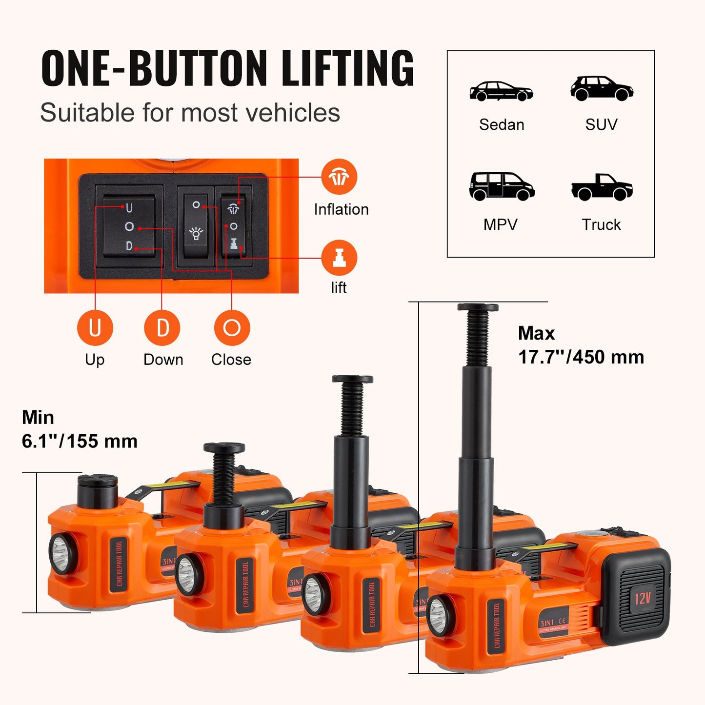 5-Ton Electric Hydraulic Car Jack