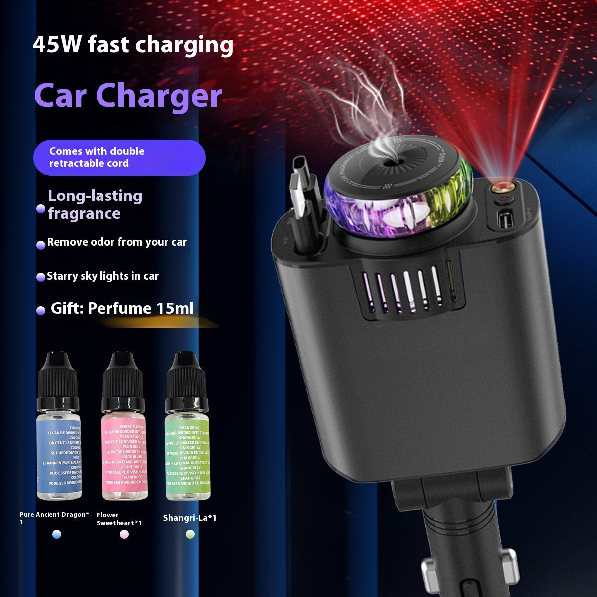 Starry Sky Perfume Car Charger