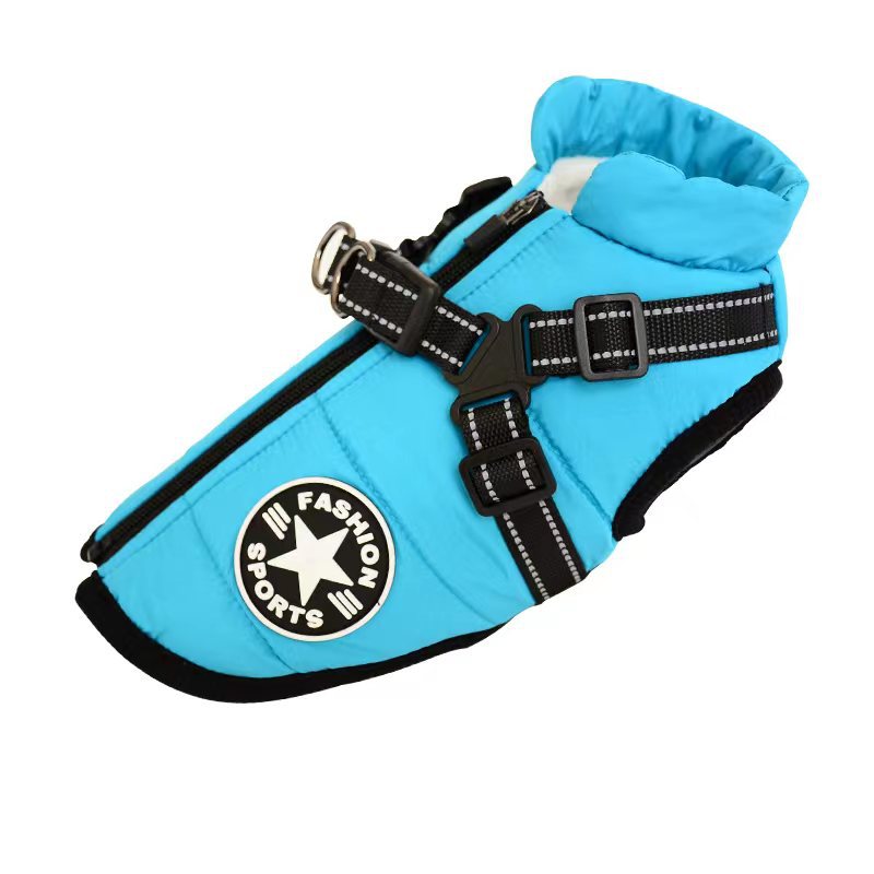 🐶 Warm Waterproof Dog Jacket with Harness